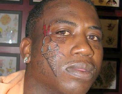 gucci man tattoo on face. seen Gucci Mane#39;s face!
