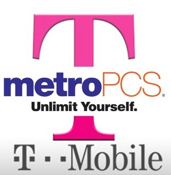 metro pcs & t-mobile logos meshed