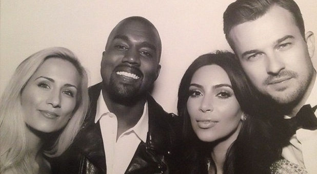 Rich Wilkerson Jr. (right) and his wife (left) with Kanye West and Kim Kardashian